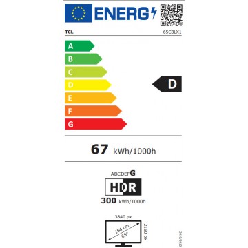 TCL Smart Τηλεόραση 65" 4K UHD SQD-Mini LED C8L HDR (2026) 65C8L